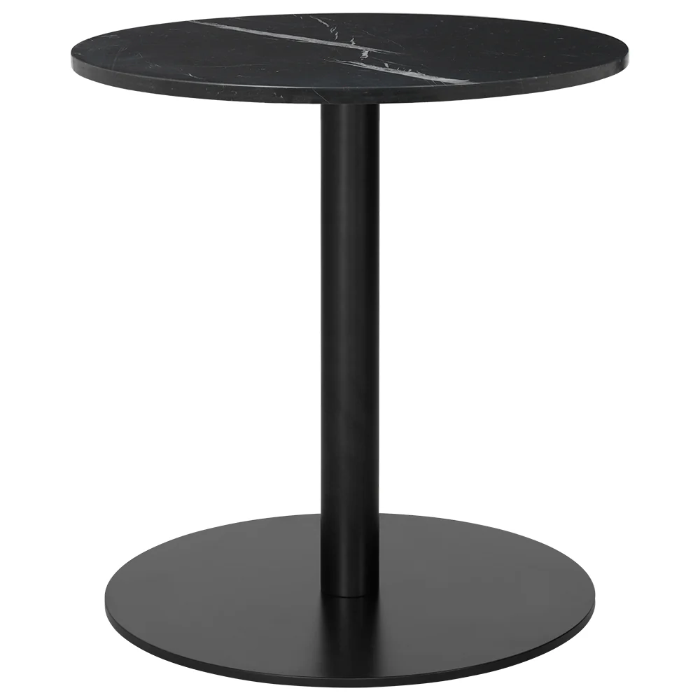 1.0 Round Lounge Table - Black Marquina Marble, Black - Image 2