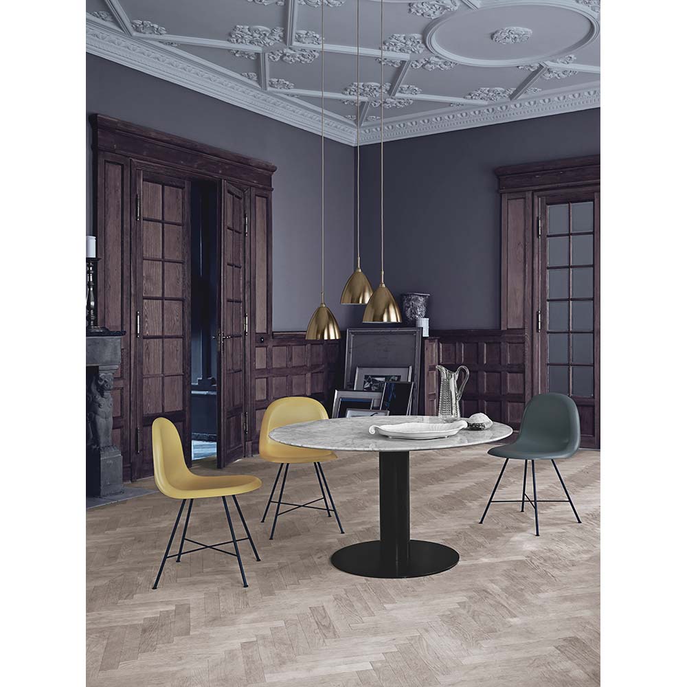 2.0 Round Dining Table - White Marble, Black - Image 5