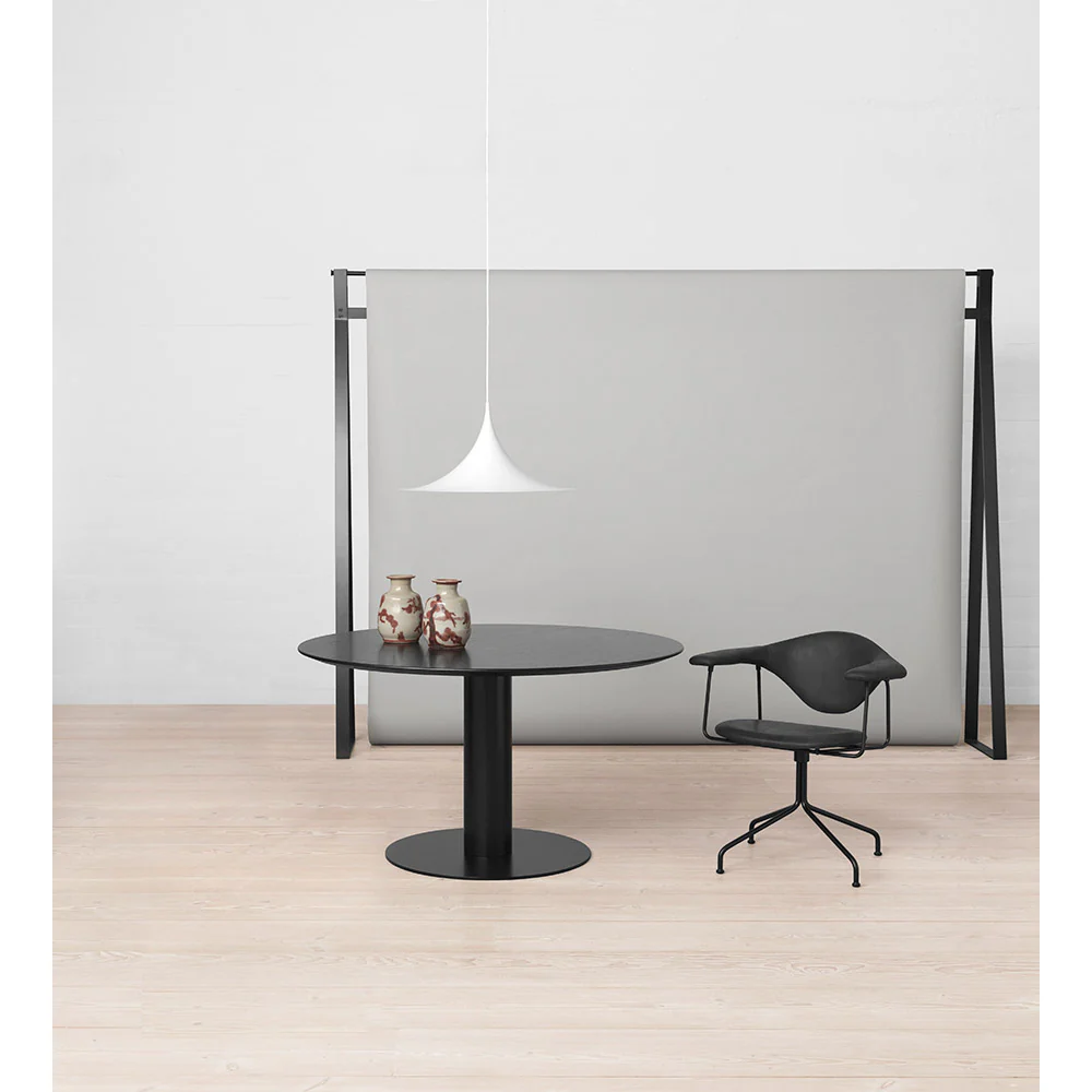 2.0 Round Dining Table - Green Marble, Black - Image 4