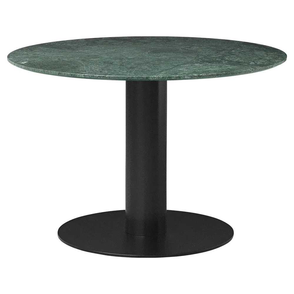 2.0 Round Dining Table - Green Marble, Black - Image 6