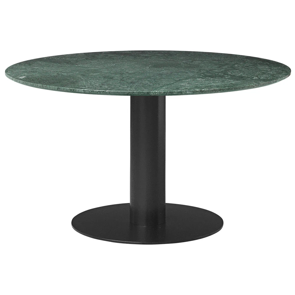 2.0 Round Dining Table - Green Marble, Black - Image 7