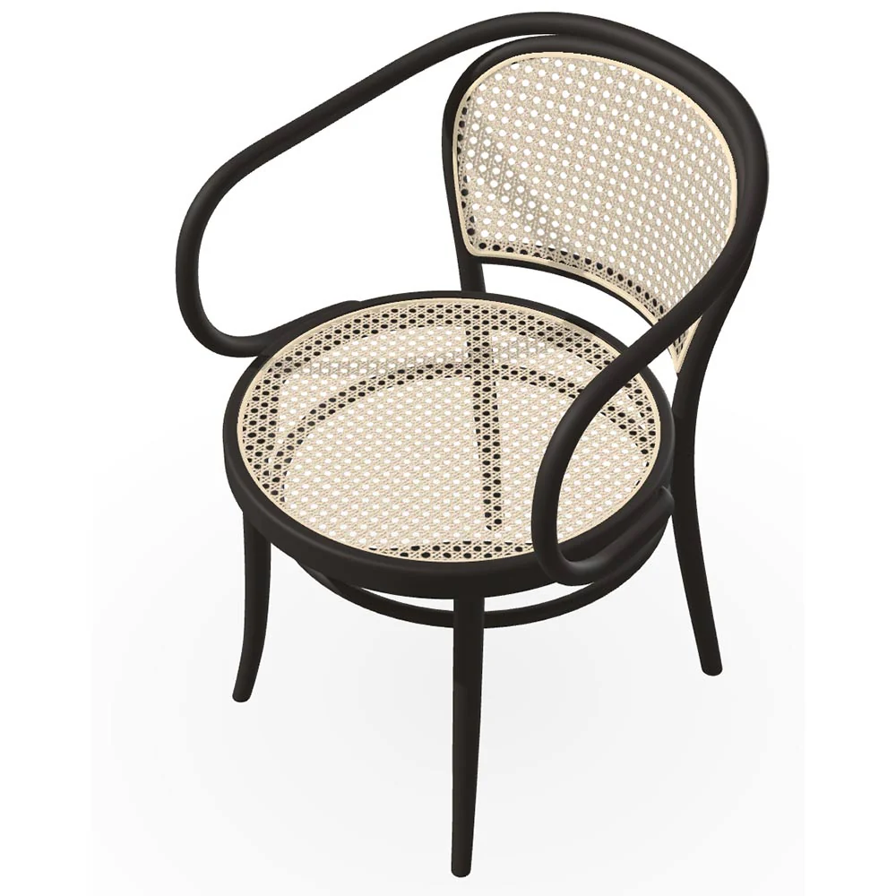 33 Arm Chair Cane - Wood - Image 2
