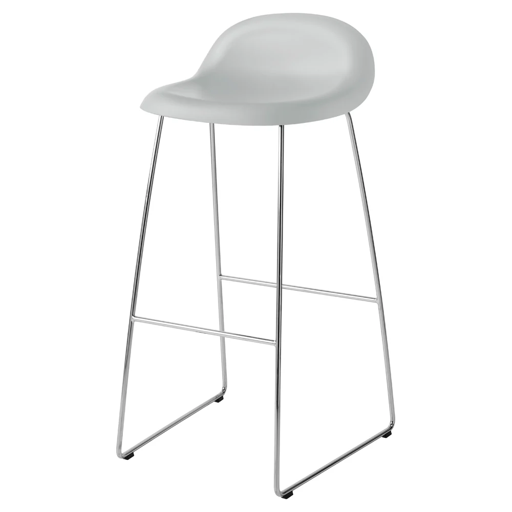 3D Unupholstered Bar Counter Stool - Lunar Gray, Sledge Base