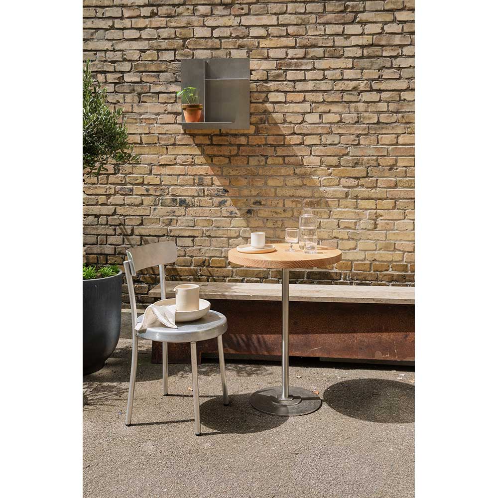 64 Bench - Corten Steel, Travertine - Image 4