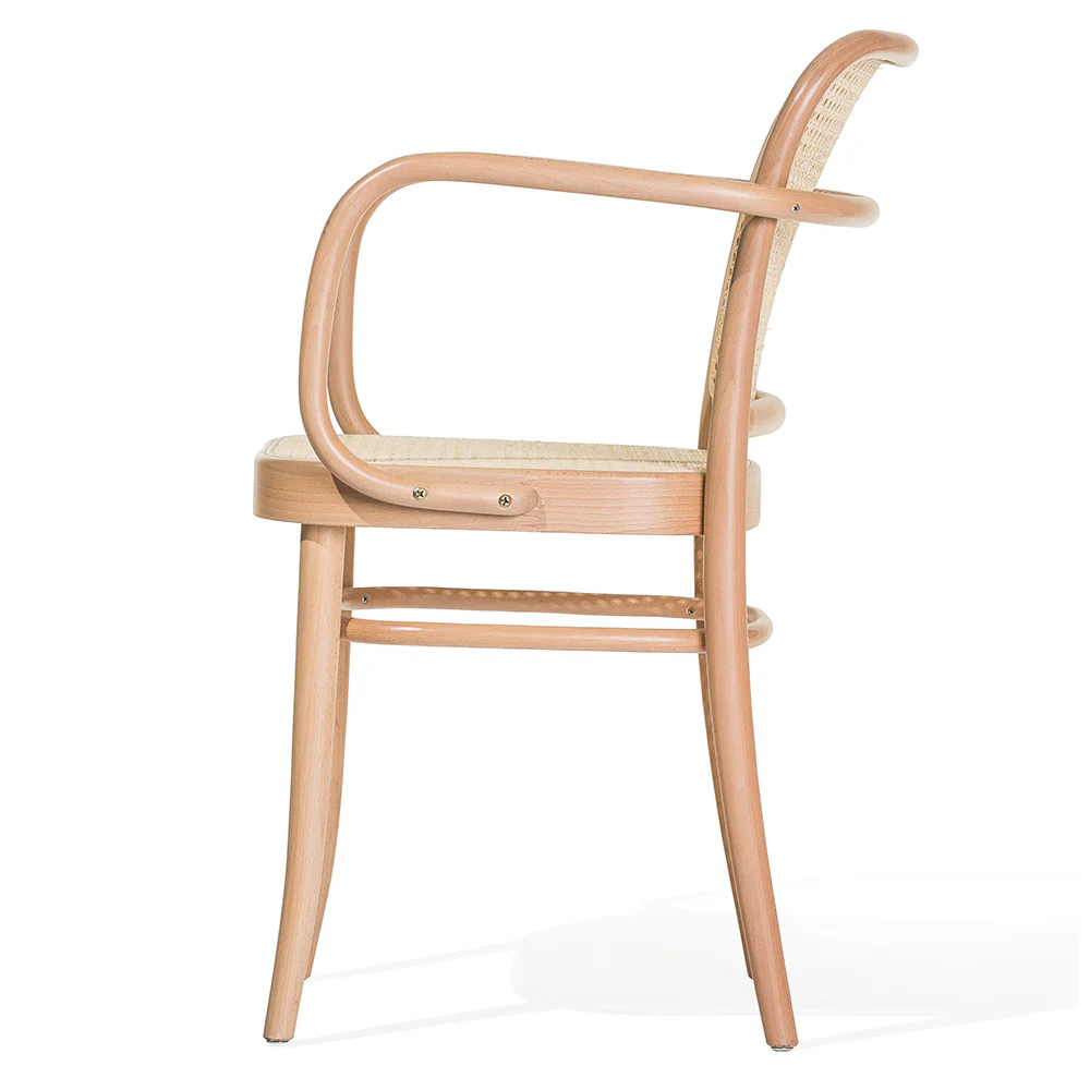 811 Arm Chair Cane - Wood - Image 3