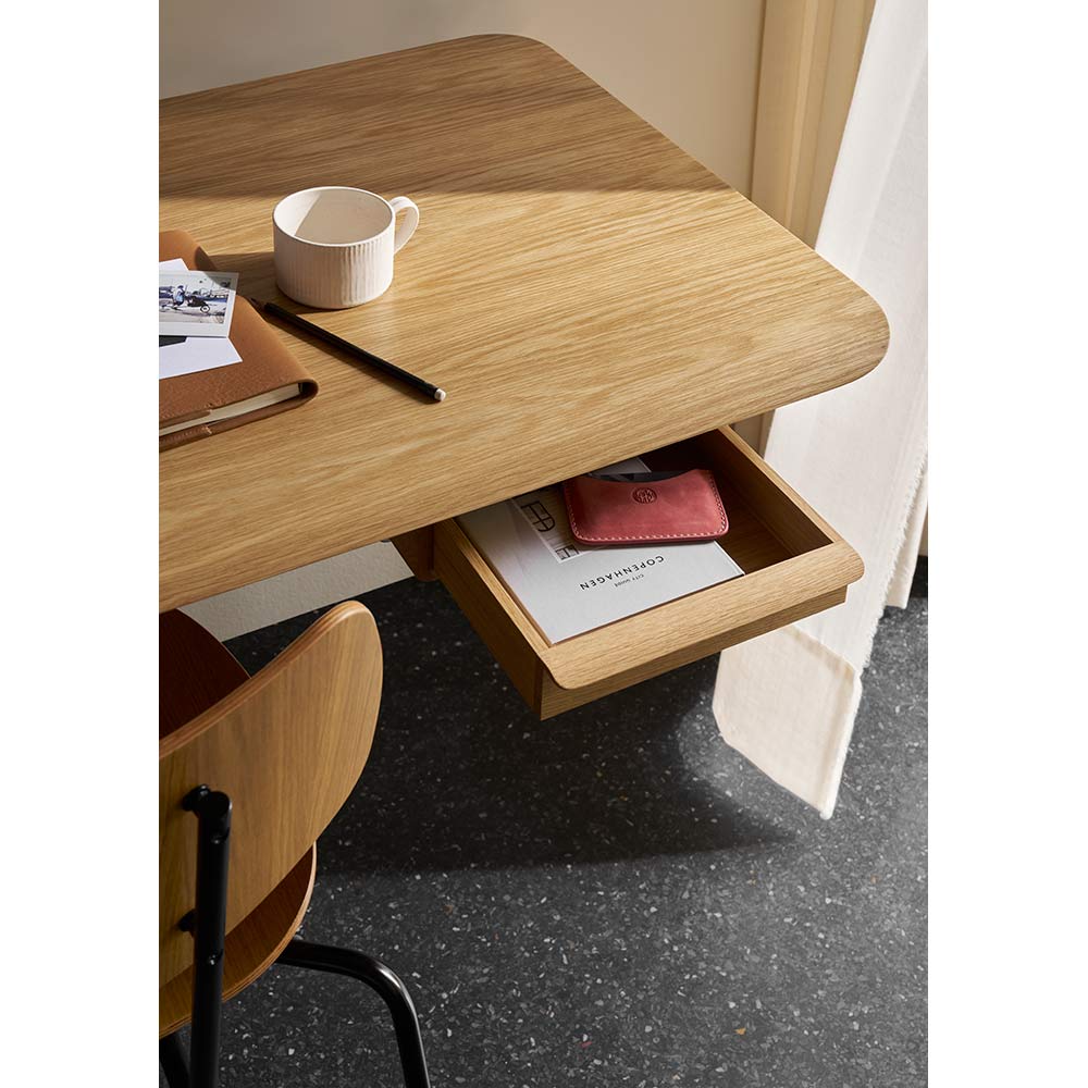 AB019 Wall Desk With Drawer - Laminate/Wood - Image 9