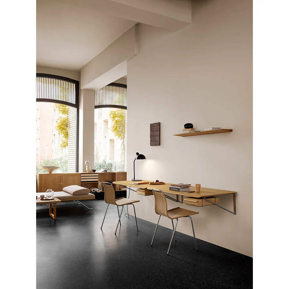 AB019 Wall Desk With Drawer - Wood - Image 5