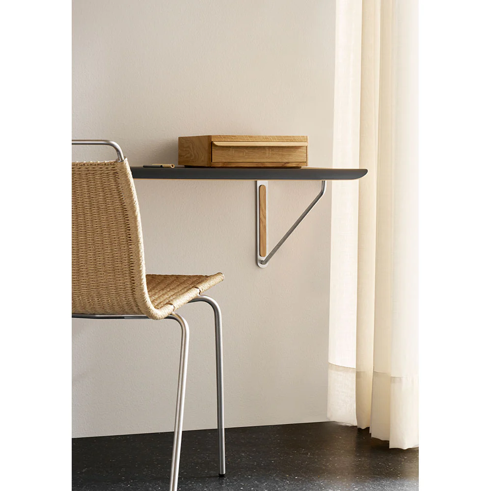 AB019 Wall Desk With Drawer - Laminate/Wood - Image 4
