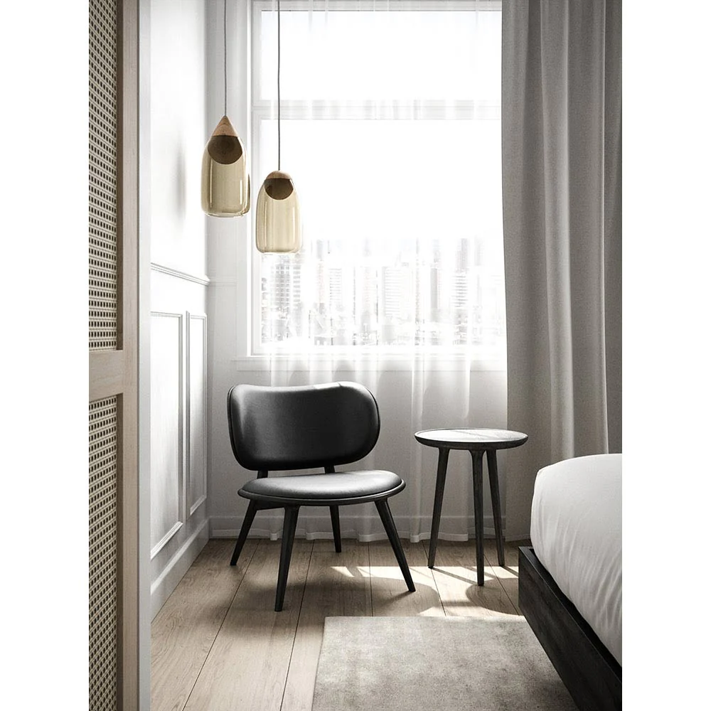 Accent Small Side Table - Oak, Black Stain Lacquered - Image 2