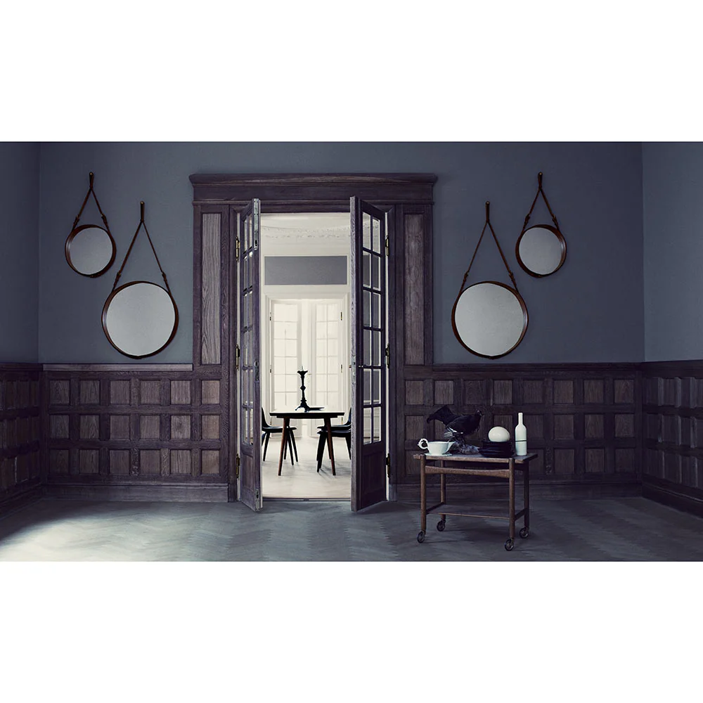 Adnet Round Wall Mirror - Black - Image 7