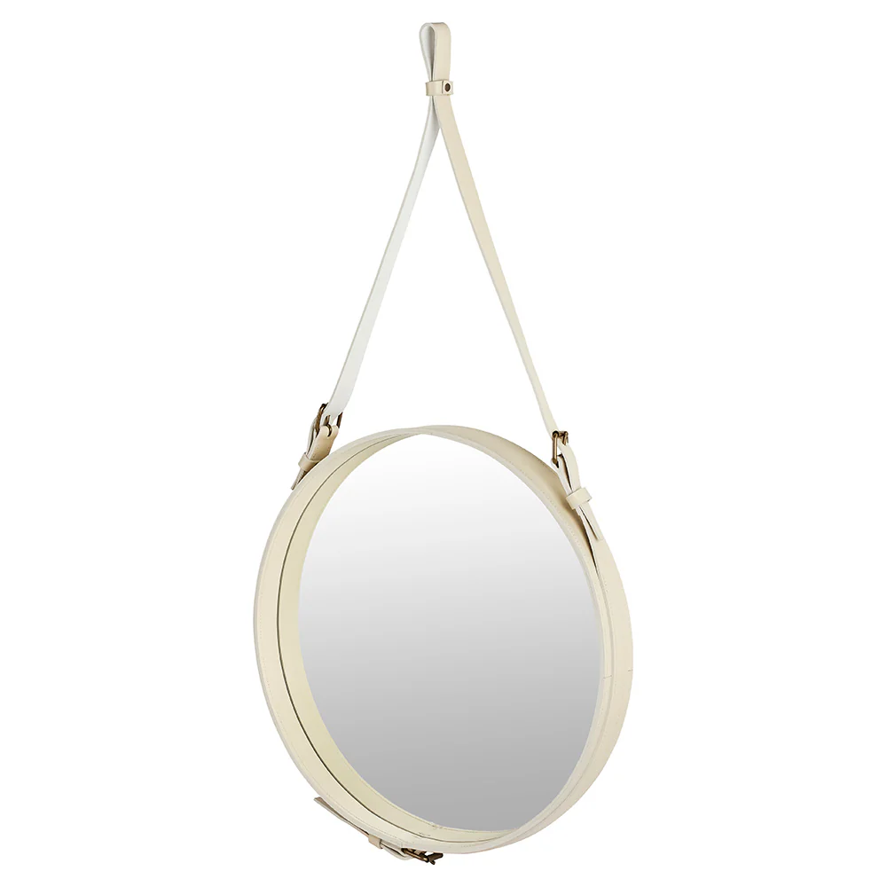 Adnet Round Wall Mirror - Cream - Image 2