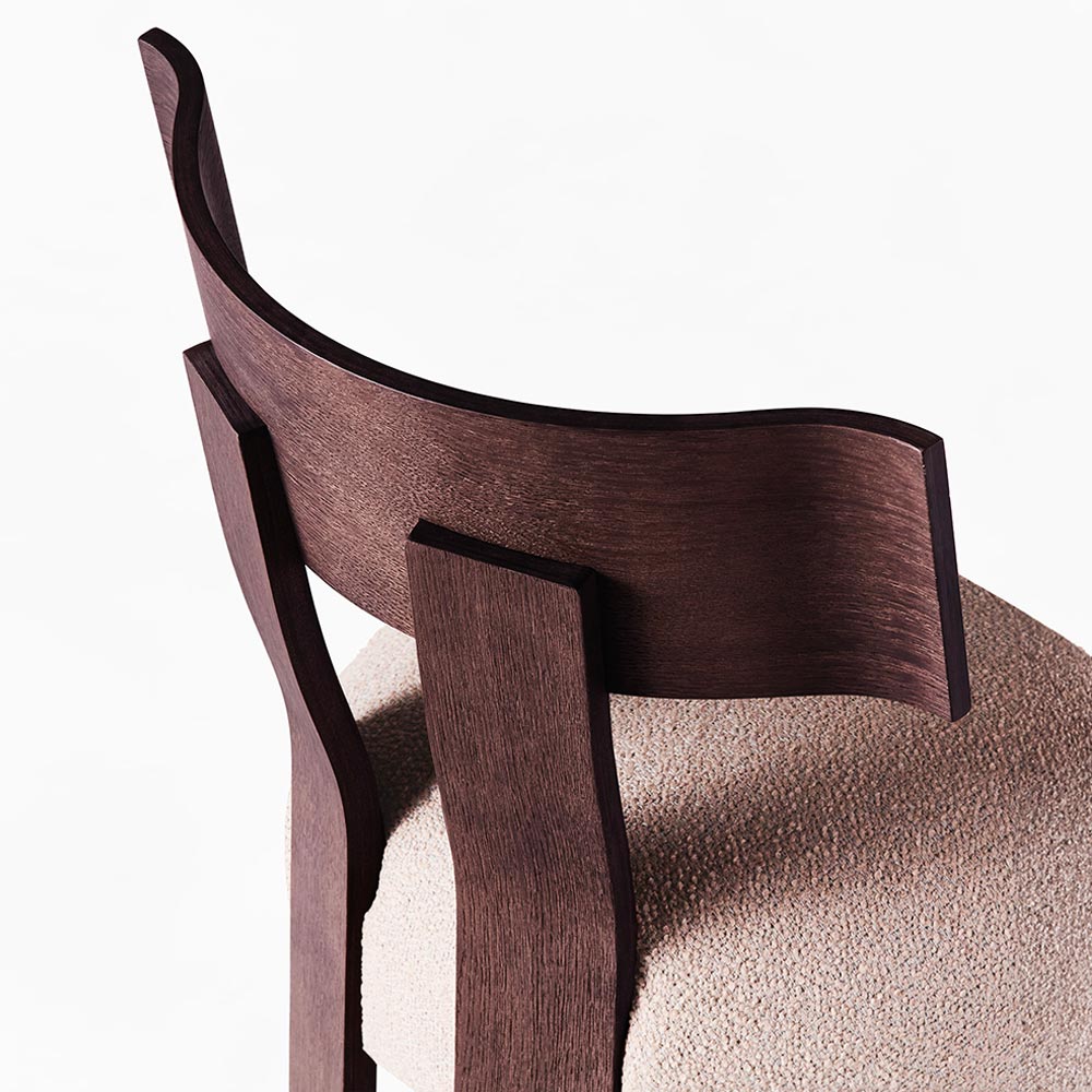 Alba Chair - Boucle, Dark Stained Oak - Image 5
