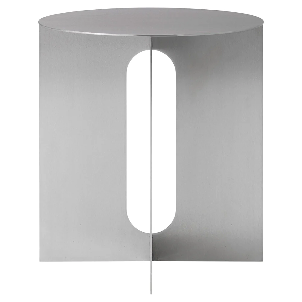 Androgyne 16" Steel Side Table - Brushed Steel