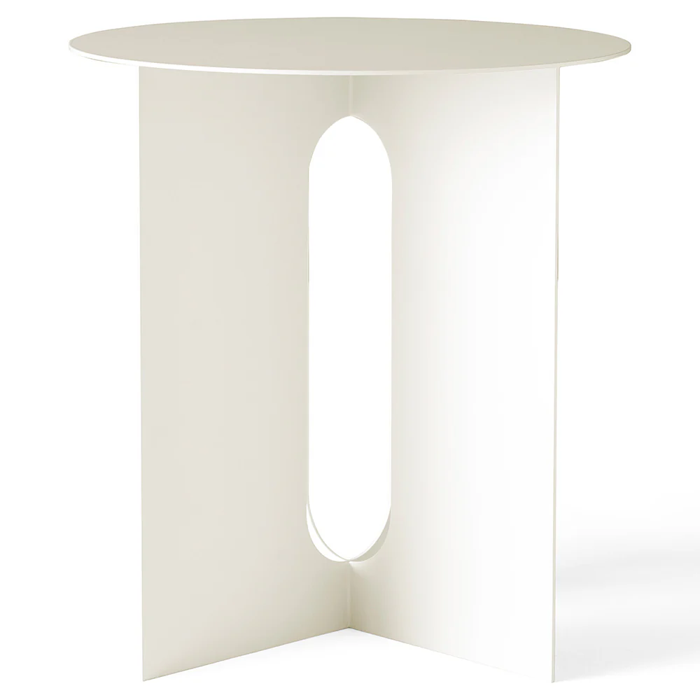 Androgyne 16" Steel Side Table - Ivory - Image 2
