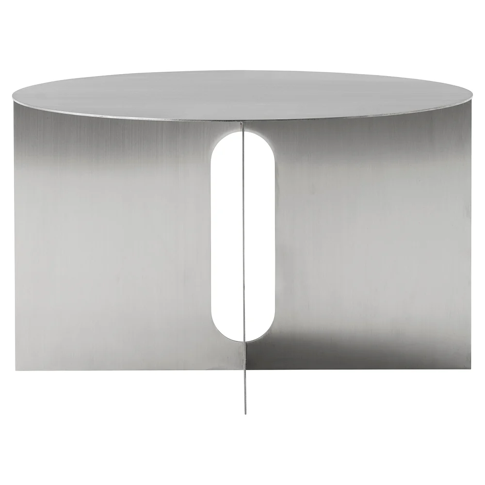 Androgyne 25" Steel Side Table - Brushed Steel