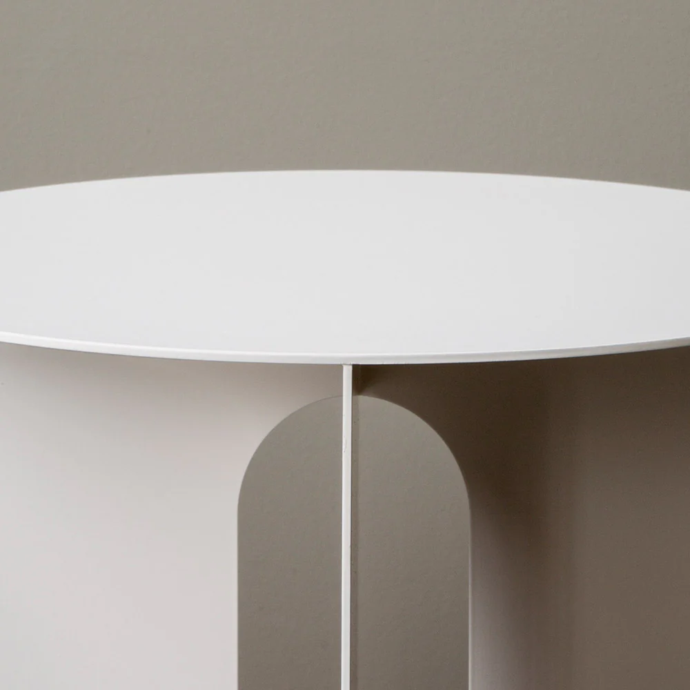 Androgyne 25" Steel Side Table - Brushed Steel - Image 5