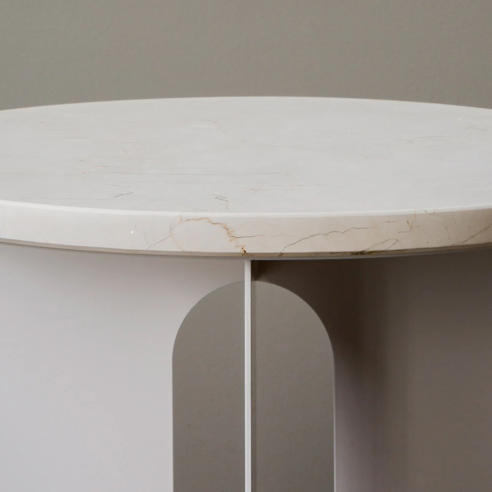 Androgyne 25" Steel Side Table - Brushed Steel - Image 6