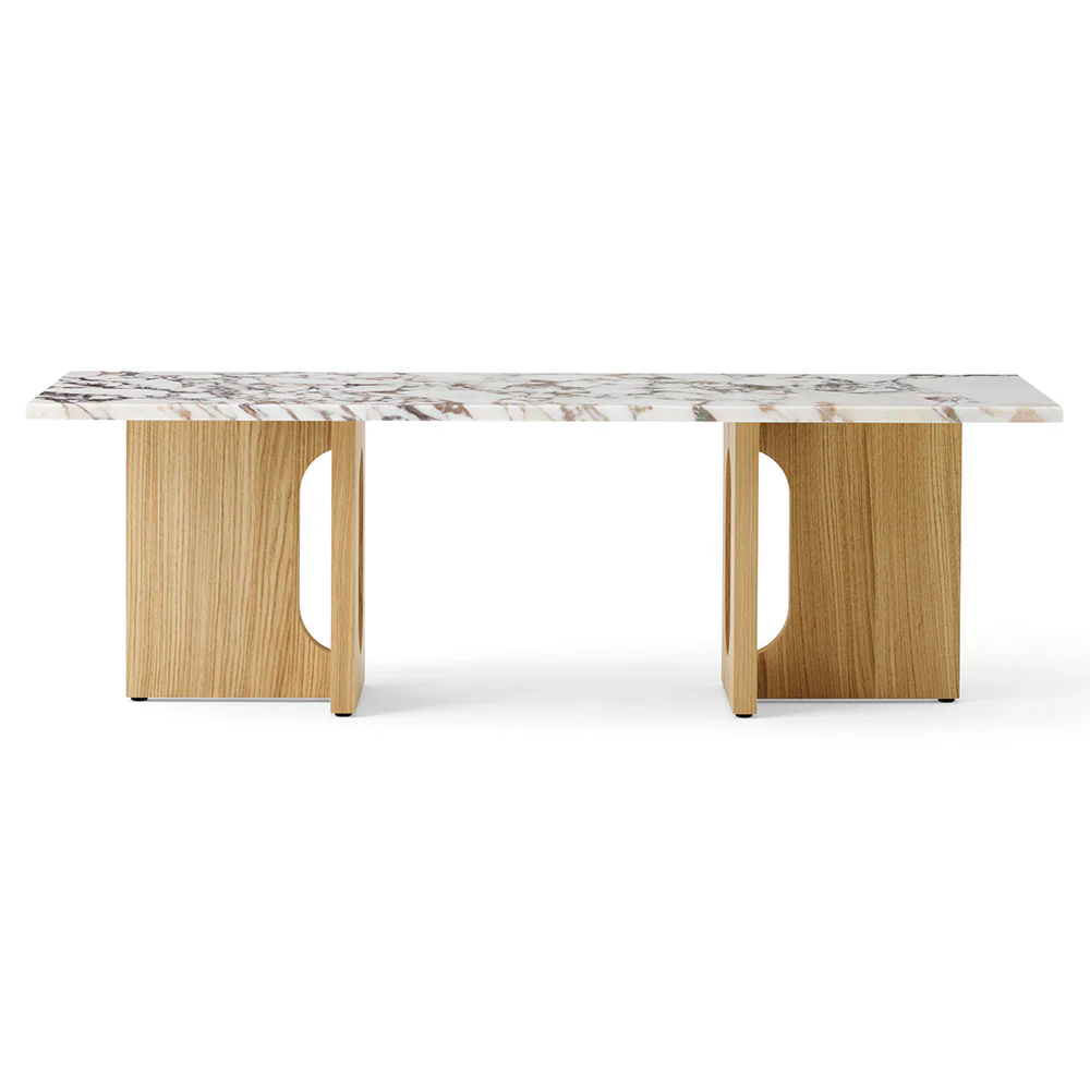 Androgyne Lounge Table - Natural Oak, Calacatta Viola Marble Top - Image 2