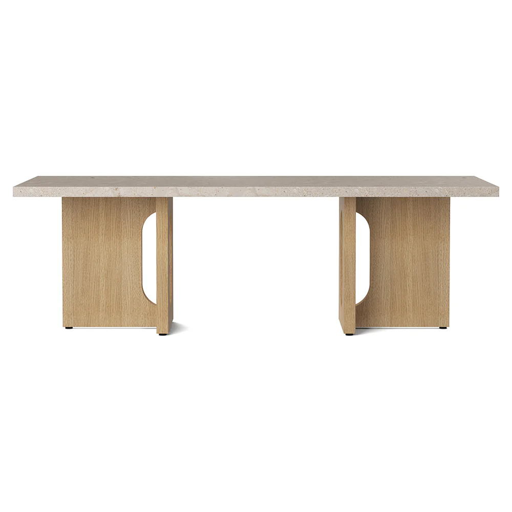 Androgyne Lounge Table - Natural Oak, Kunis Breccia Stone Top - Image 2