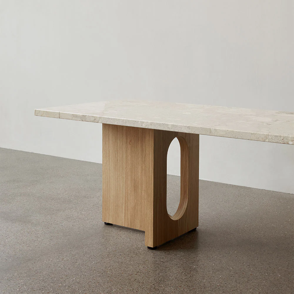 Androgyne Lounge Table - Natural Oak, Kunis Breccia Stone Top - Image 3
