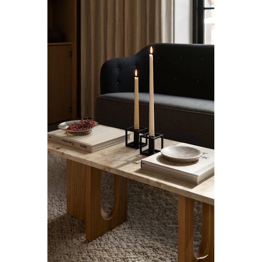 Androgyne Lounge Table - Natural Oak, Kunis Breccia Stone Top - Image 4