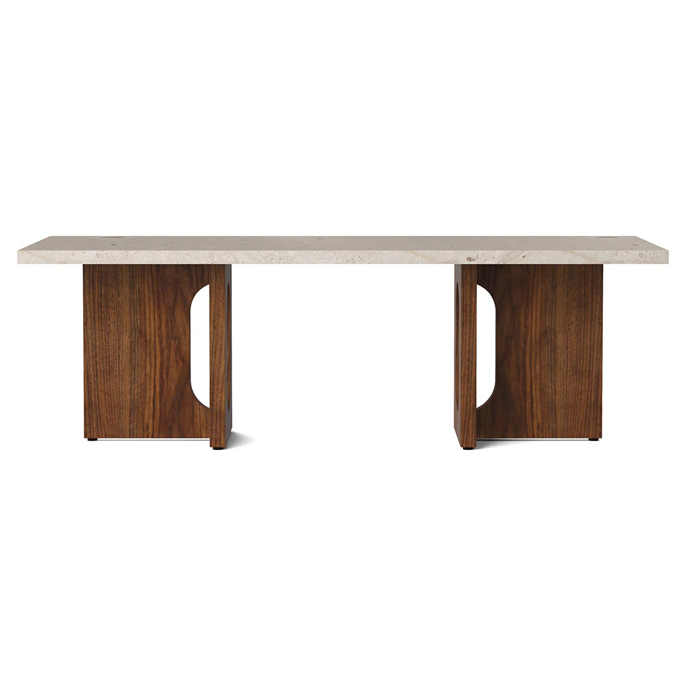 Androgyne Lounge Table - Walnut, Kunis Breccia Stone Top - Image 2