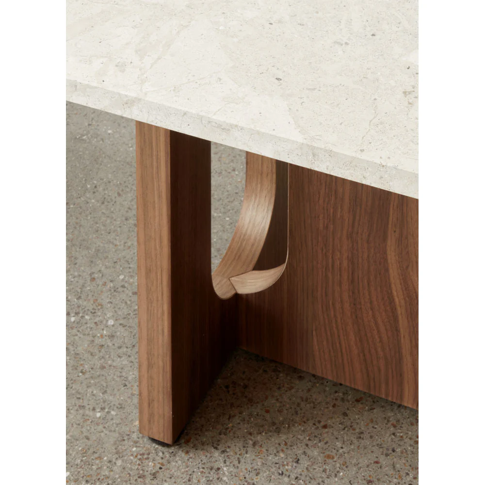 Androgyne Lounge Table - Walnut, Kunis Breccia Stone Top - Image 3