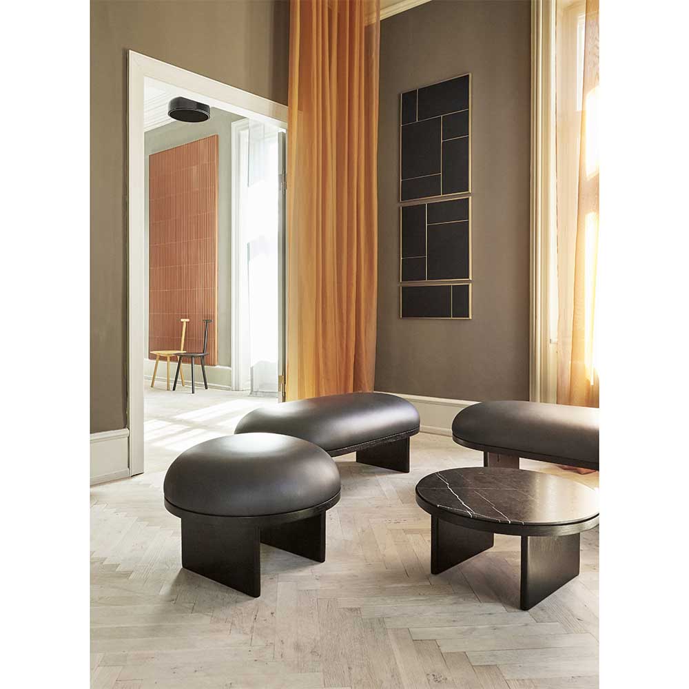 Anza Round Pouf - Black Oak - Image 3