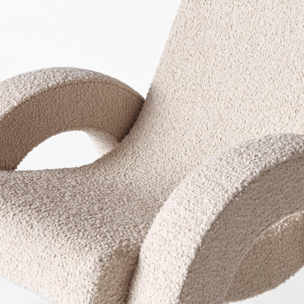 Arco Small Lounge Chair - Beige Boucle - Image 3