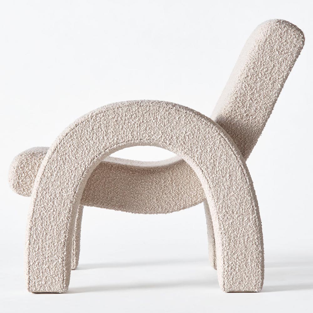 Arco Small Lounge Chair - Beige Boucle - Image 5