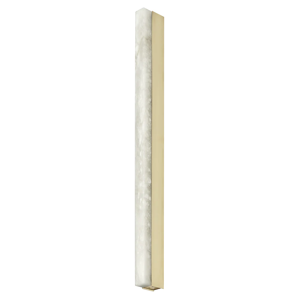 Artes Wall Sconce - Satin Brass, Honed Alabaster - Image 2