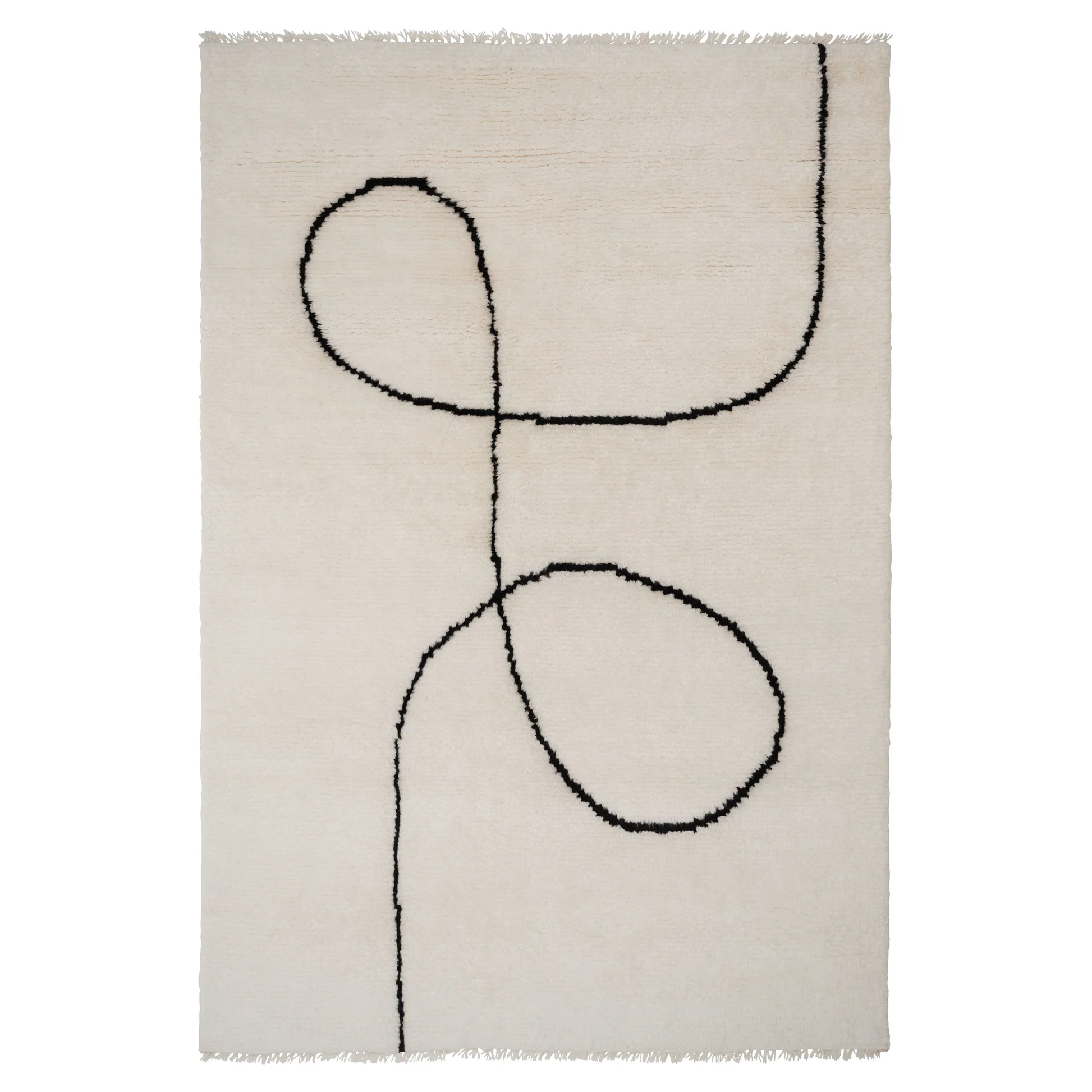 Astral Spiral Rug - Black