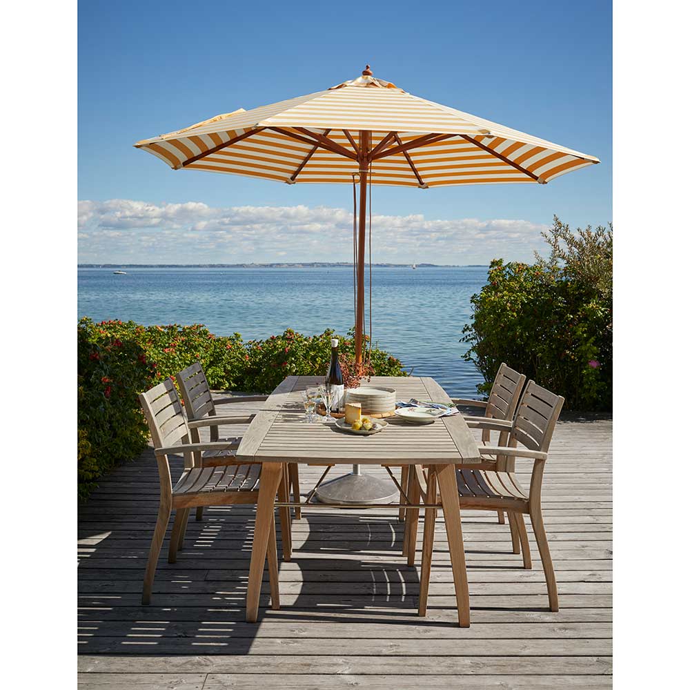 Atlantis Round Umbrella - Golden Yellow Stripe - Image 4