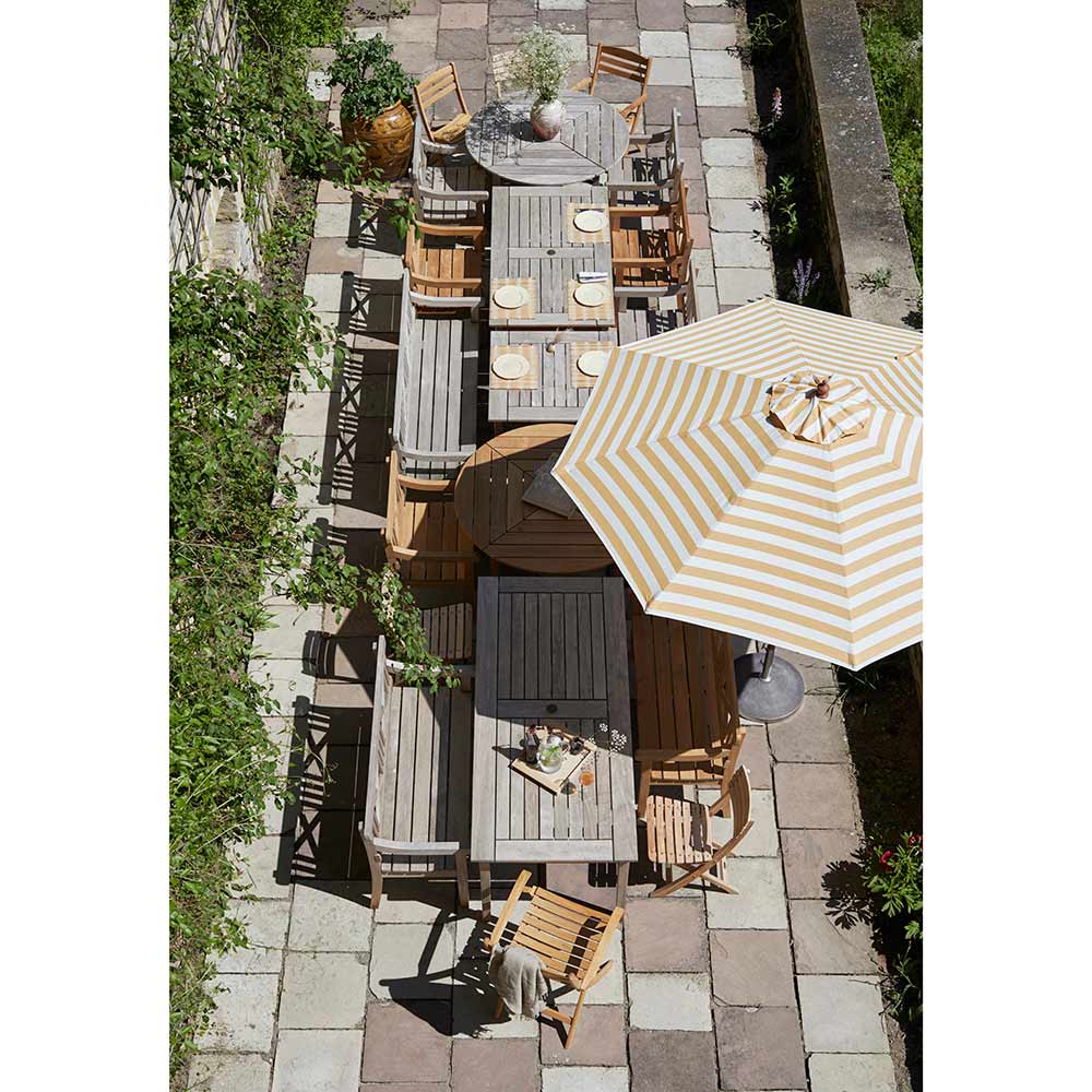 Atlantis Round Umbrella - Golden Yellow Stripe - Image 6