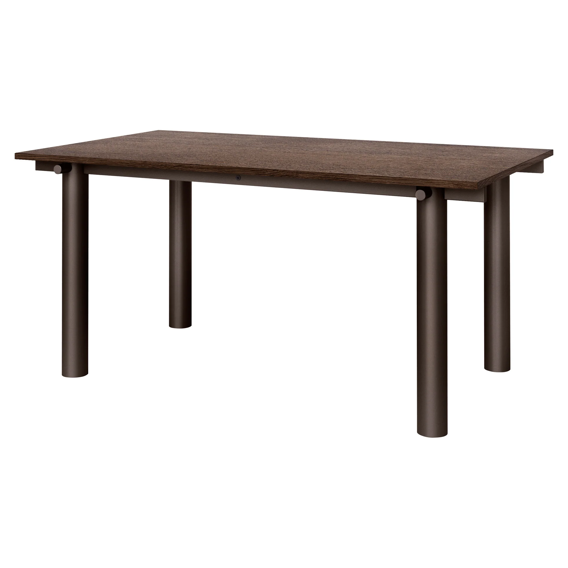 Atura Dining Table - Dark Chocolate Base, Dark Stained Oak Tabletop - Image 3