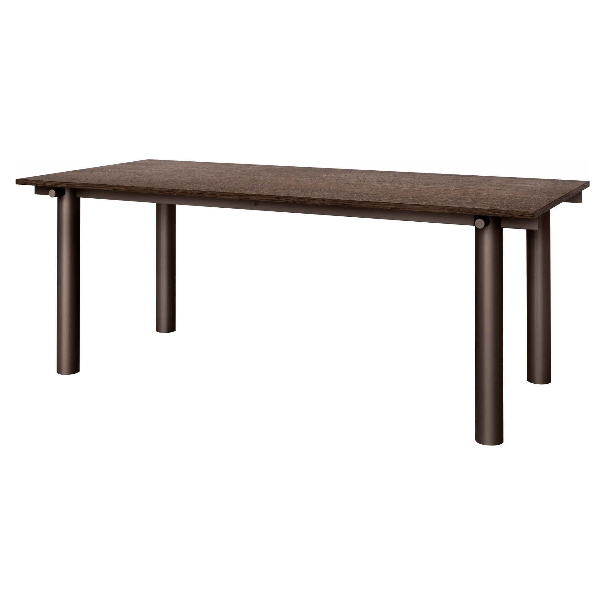 Atura Dining Table - Dark Chocolate Base, Dark Stained Oak Tabletop - Image 4