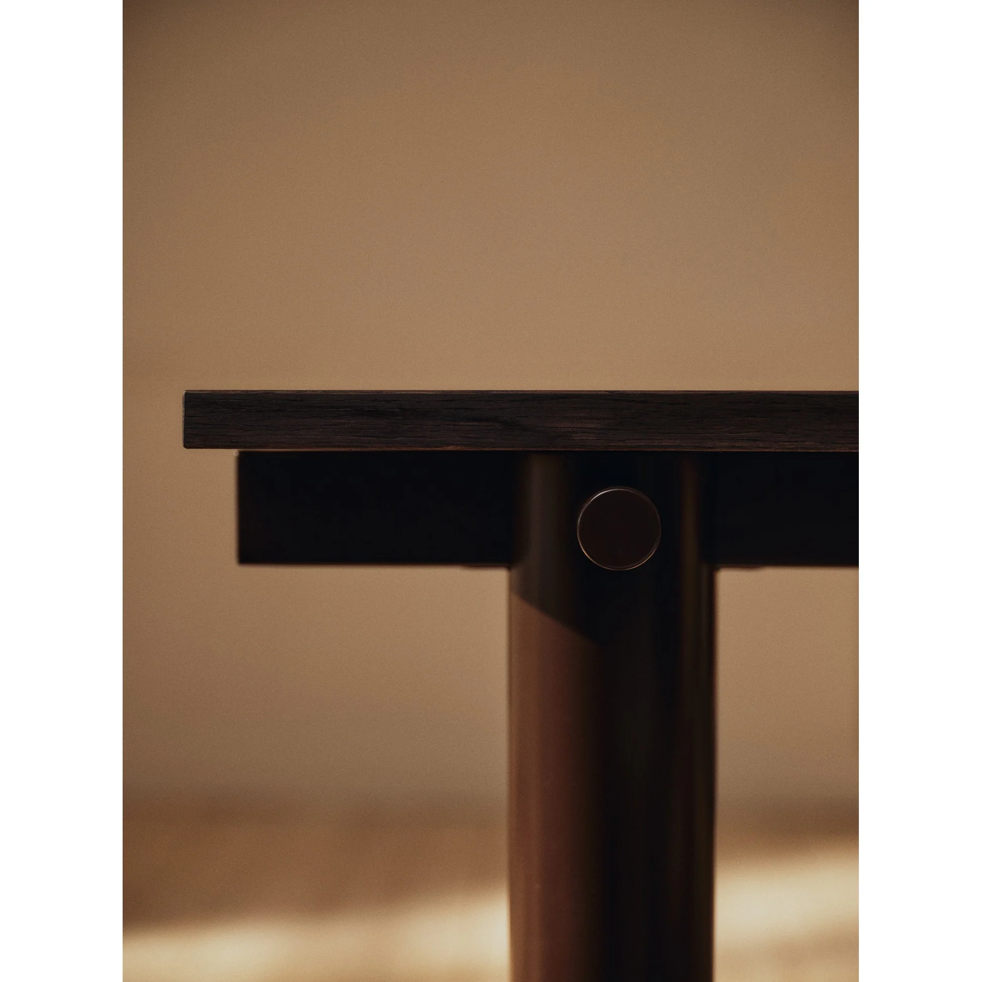 Atura Dining Table - Dark Chocolate Base, Dark Stained Oak Tabletop - Image 5