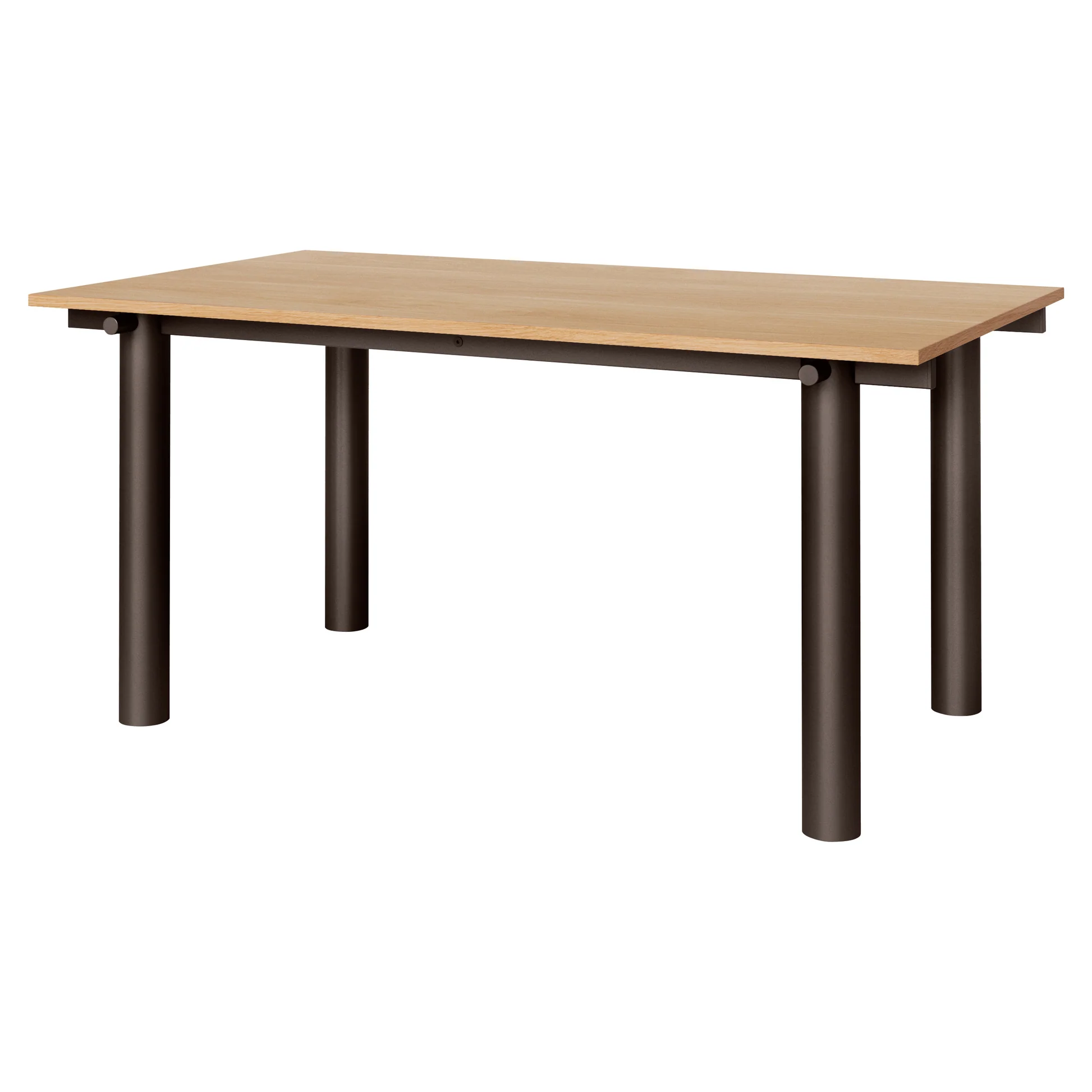 Atura Dining Table - Dark Chocolate Base, Natural Oak Tabletop - Image 3