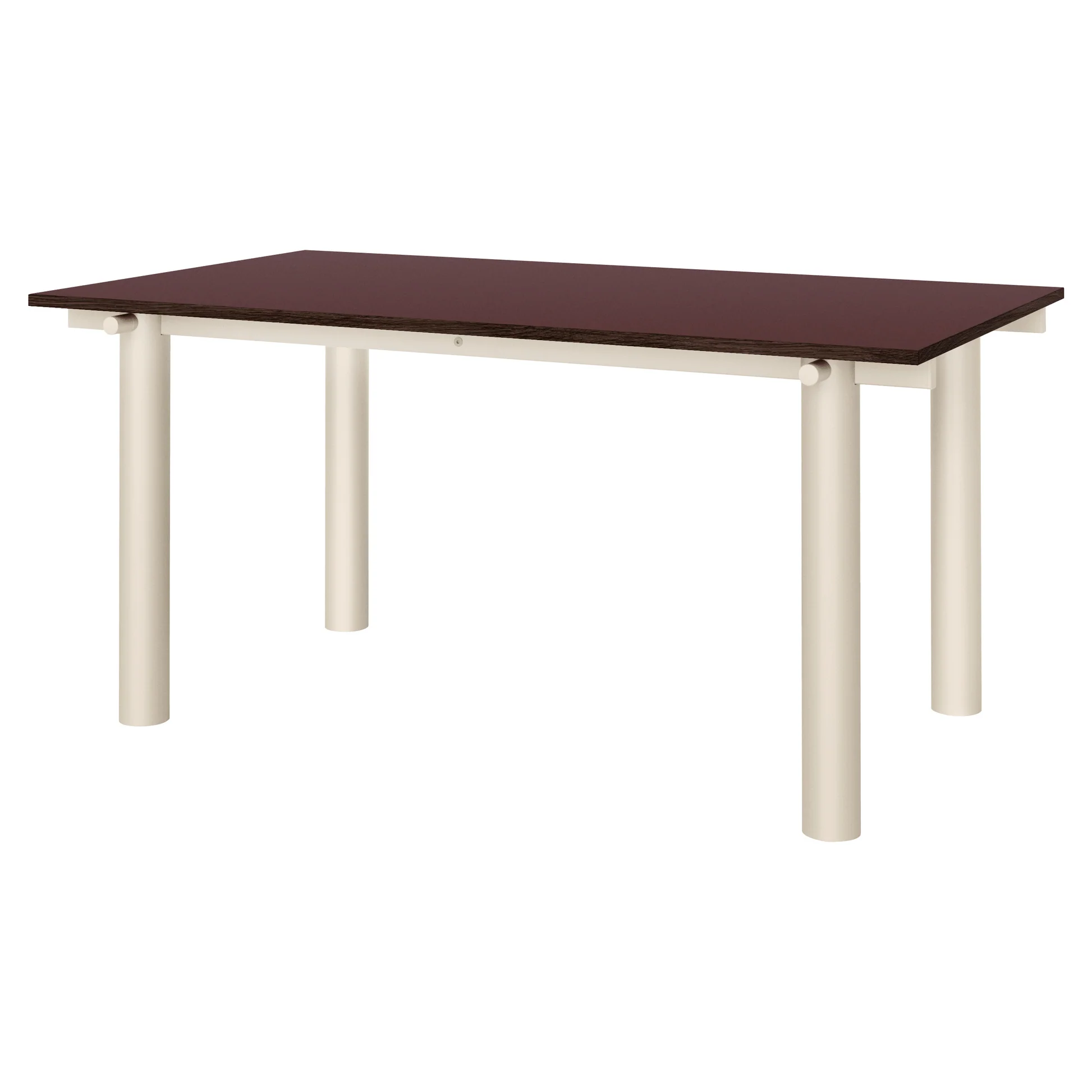 Atura Dining Table - Light Cashmere Base, Burgundy Tabletop - Image 3