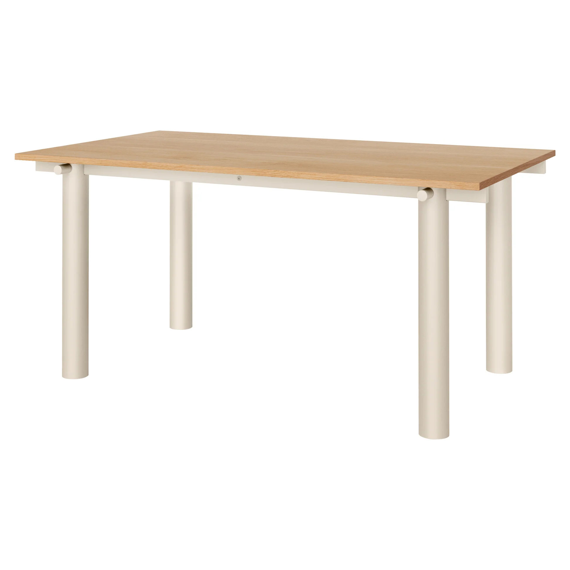 Atura Dining Table - Light Cashmere Base, Natural Oak Tabletop - Image 3