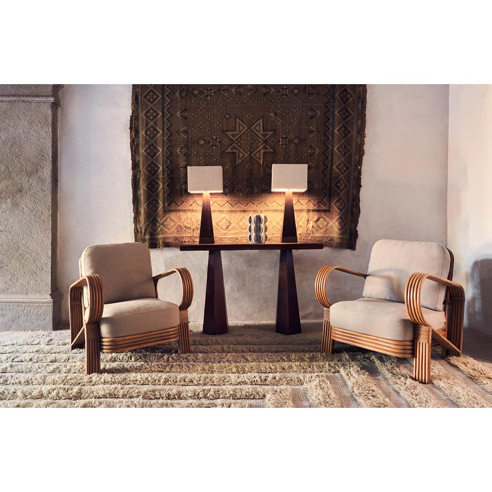 Bamboo Lounge Chair - Beige - Image 6