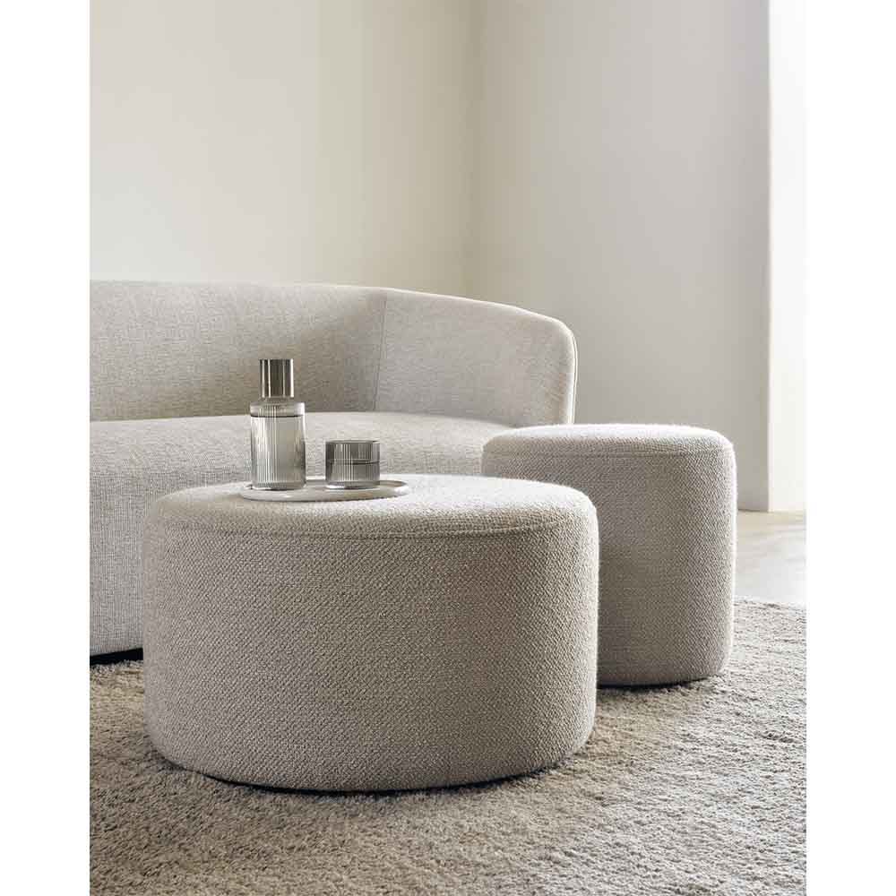 Barrow Pouf 15.5"W - Off White - Image 5