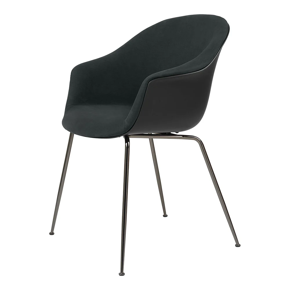 Bat Front Upholstered Dining Chair - Conic Base - Image 2