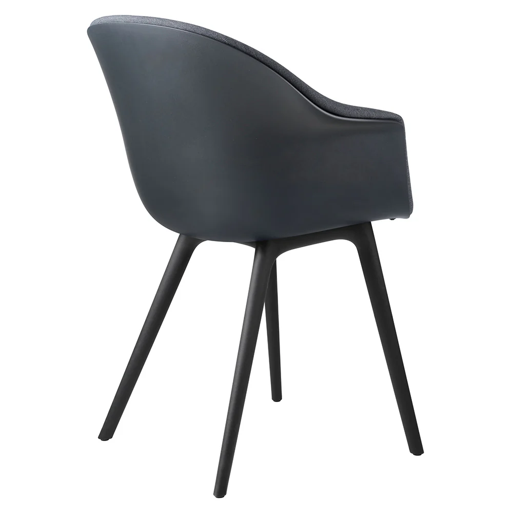 Bat Front Upholstered Dining Chair - Plastic Base - Image 3