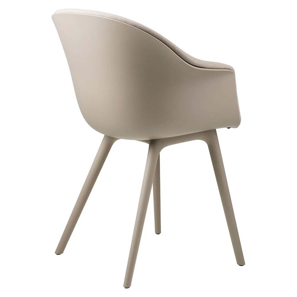 Bat Front Upholstered Dining Chair - Plastic Base - Image 4
