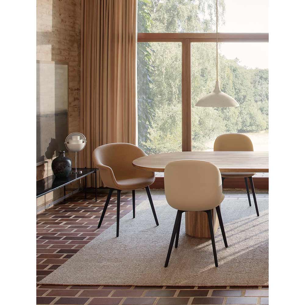 Bat Fully Upholstered Dining Chair - Black Plastic Base - Image 6