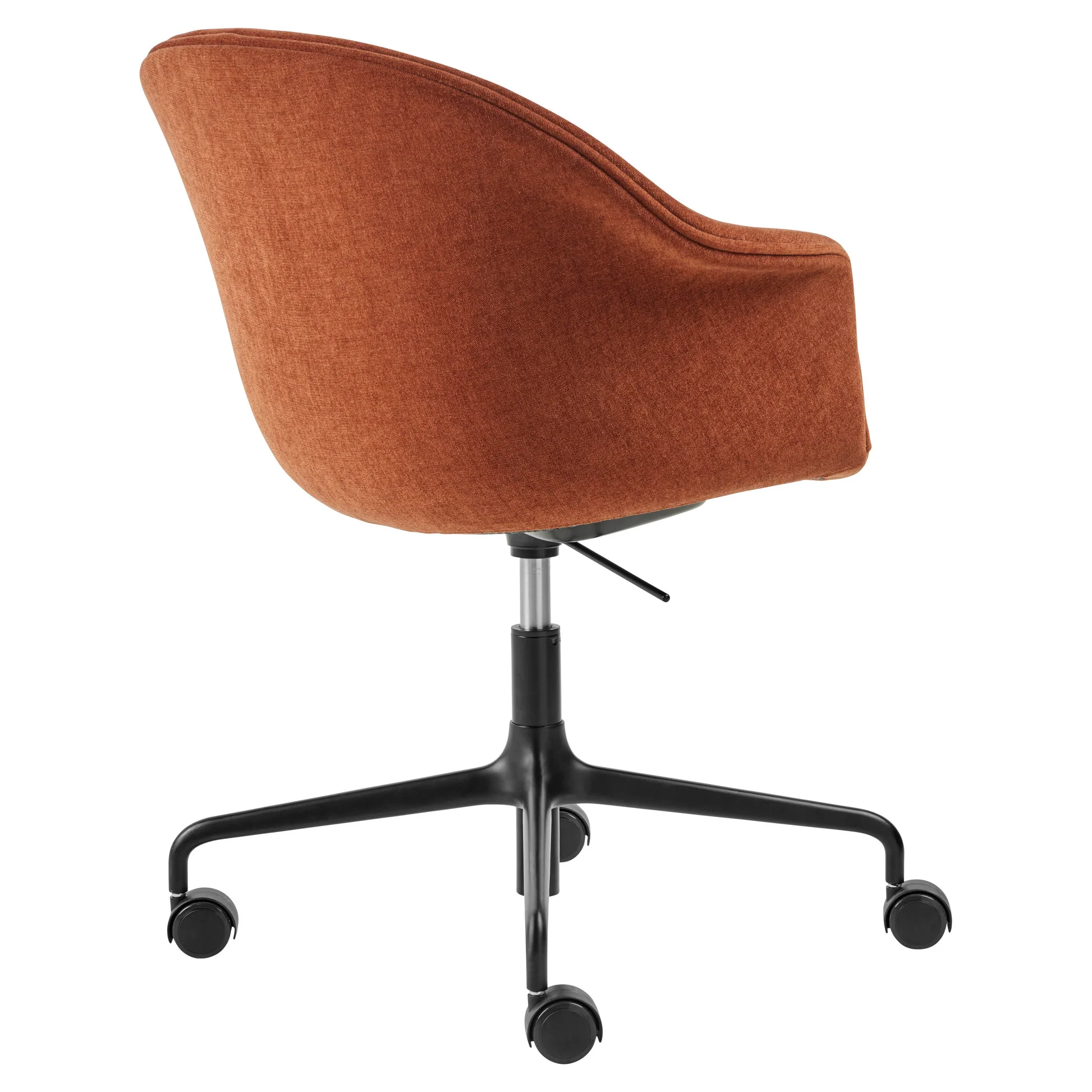 Bat Fully Upholstered Meeting Chair - Height Adjustable with Castors - Image 3