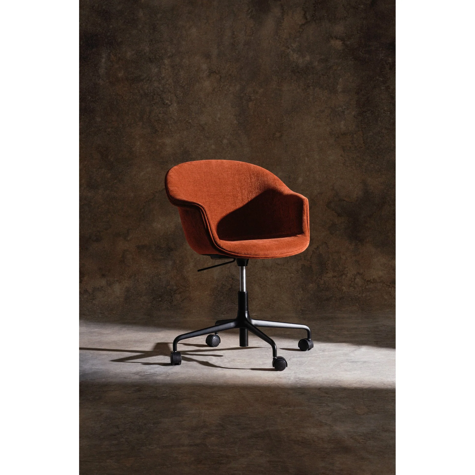 Bat Fully Upholstered Meeting Chair - Height Adjustable with Castors - Image 4
