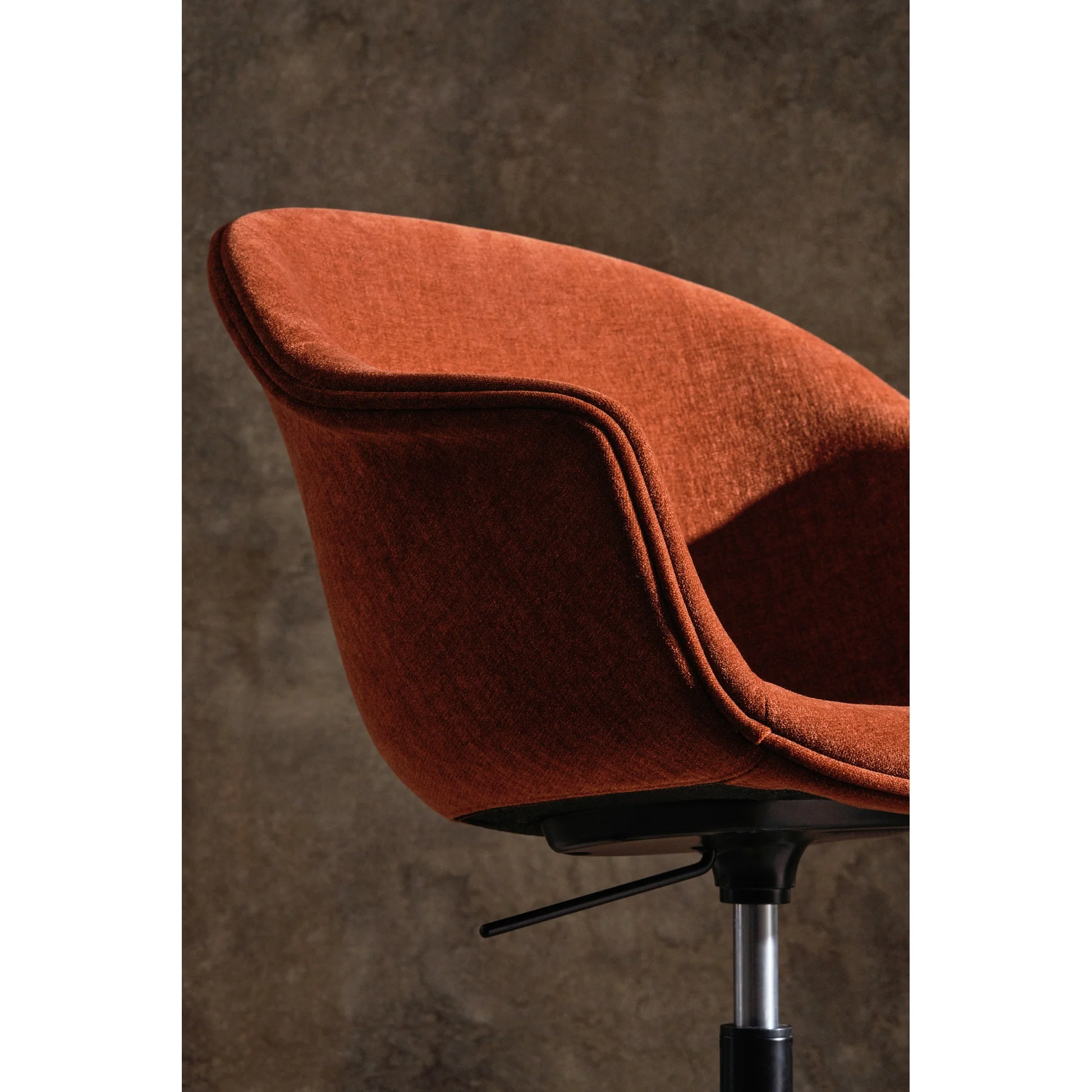 Bat Fully Upholstered Meeting Chair - Height Adjustable with Castors - Image 6