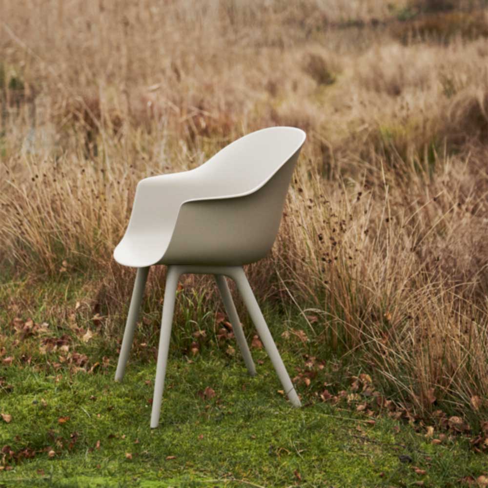 Bat Outdoor Dining Chair - Alabaster White - Image 3
